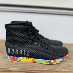 HIGH-TOP BLACK WITH CONFETTI SOLES TRAINER (WOMEN'S)